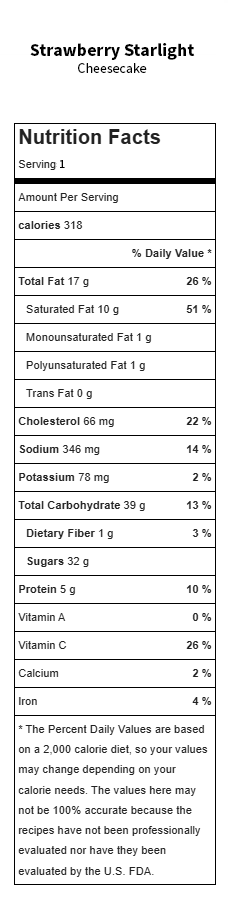 Strawberry Starlight Nutrition Facts